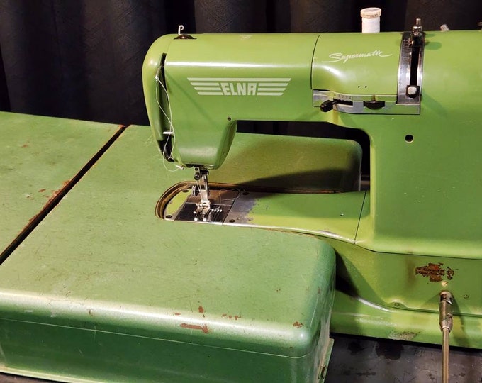 1950's Elna Supermatic Sewing Machine With Case TESTED Etsy