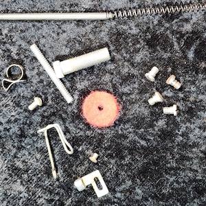 Original Singer 301 Sewing Machine Thread Cutter, Thread Guide, Spool Pin, Pressure Spring