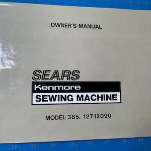 Vintage Original Sears Kenmore Rollschneider Modell 385 Nähmaschine Handbuch