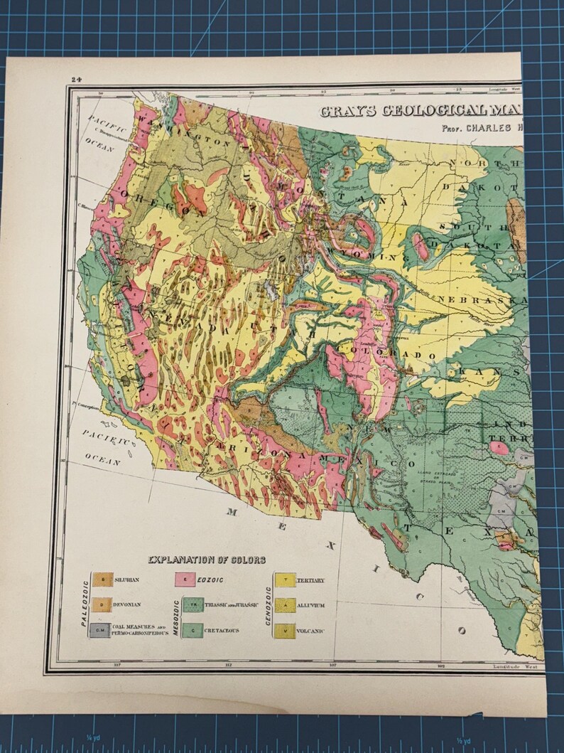 1889 Victorian Atlas Map of Grays Historical Maps of the United States ...
