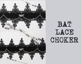 Bat Lace Choker