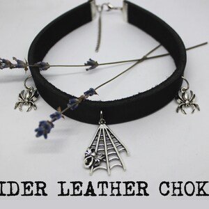 Spider Leather Choker