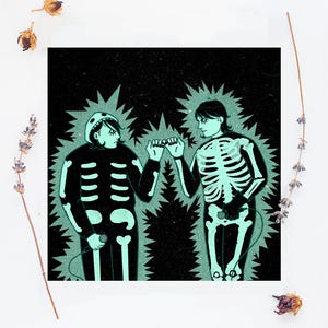 Gerard Way Skeletons Print & Postcard