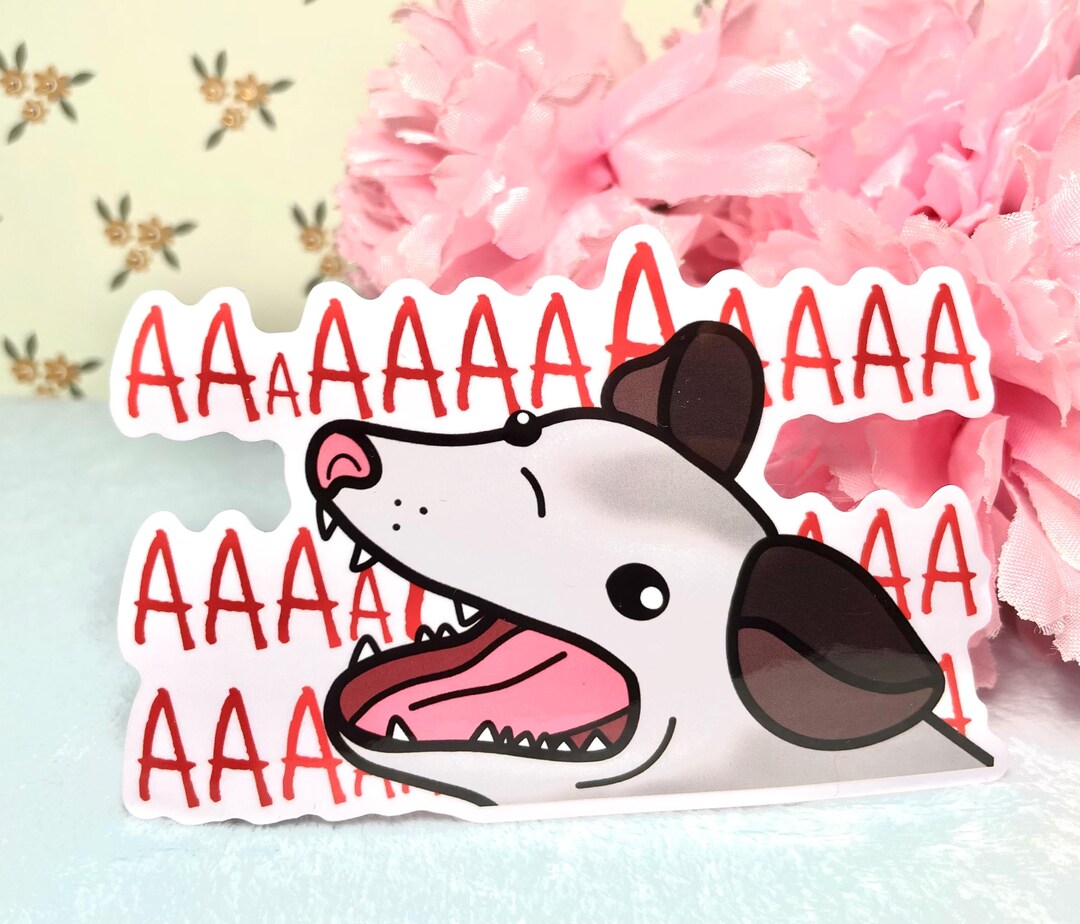 Screaming Possum Vinyl Peeker Sticker - Etsy