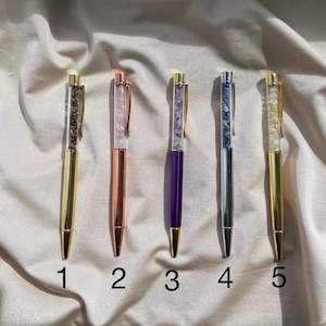 Ballpoint pen with semi-precious stones / Crystal ballpoint pen / Crystal-filled ballpoint pen / Healing stone pen / Ballpoint pen with stones