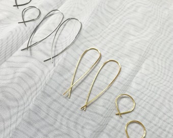 Stainless Steel Threader Earrings, Threaders, Sterling Silver, Gold Filled, Stainless Steel, Handmade Earrings, Gift For Her, Earrings