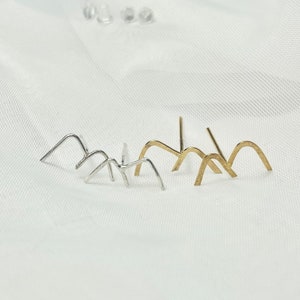 Mountain Stud Earrings, 925 Sterling Silver, 24 K, Gold Filled, Stud Earrings, Handmade Earrings, Gift For Her, Earrings