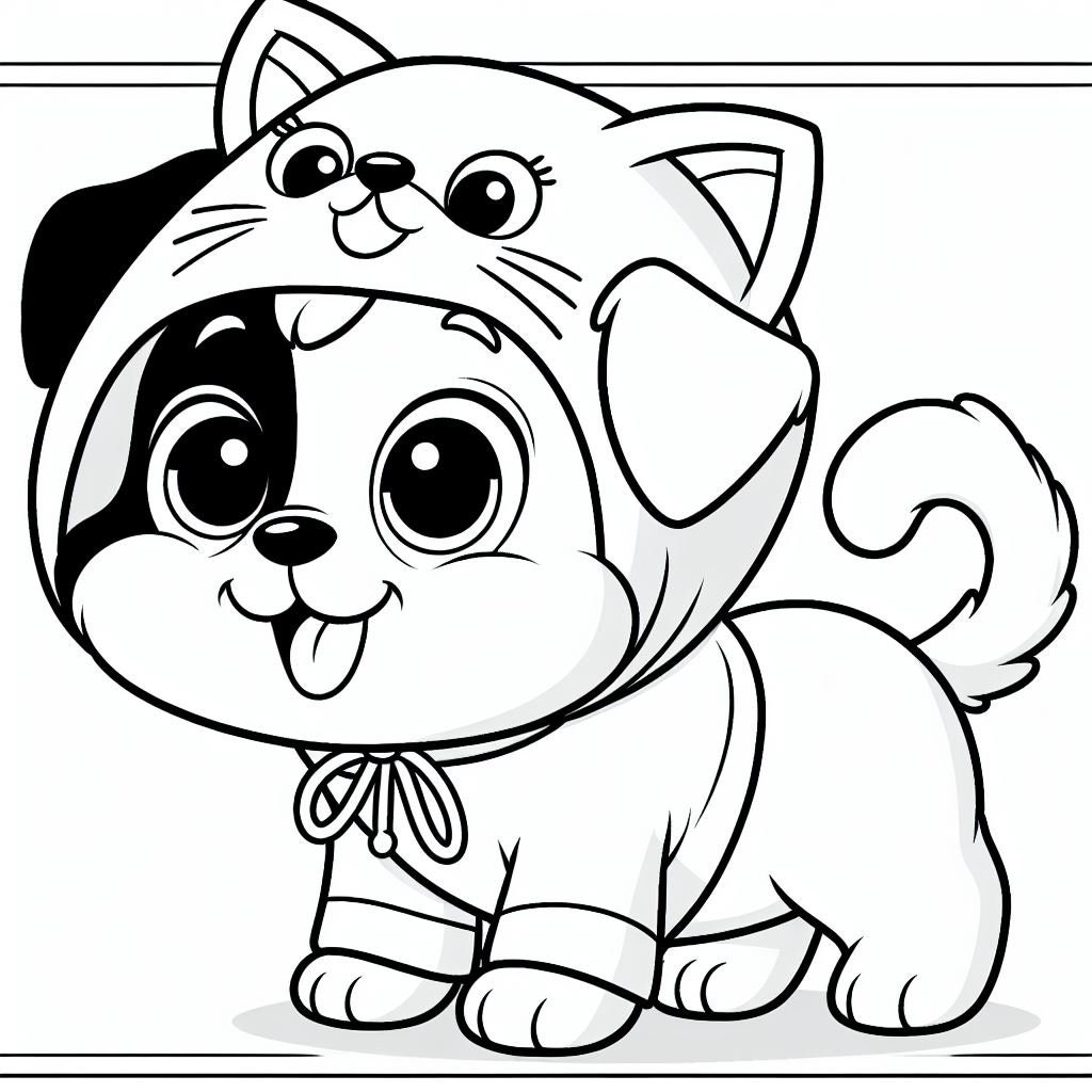 20 Page Pack Cute & Silly Dogs Printable Coloring Book #2