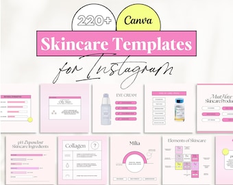 Skincare Instagram Templates: Esthetician Canva Posts (228)