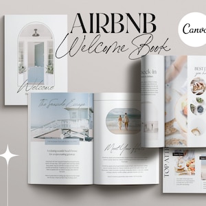 Airbnb Welcome Book Template Beach, VRBO Welcome Book Template for Canva, Vacation Rental Welcome Book Template, Airbnb Guidebook