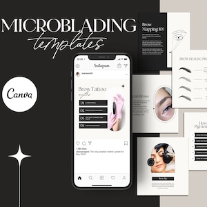 Post Instagram per microblading, Instagram per sopracciglia in polvere, Post Instagram per trucco permanente, Modelli Instagram PMU, Modello sopracciglia, Post IG PMU