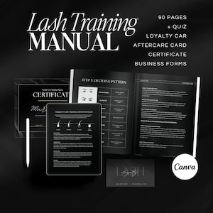 Lash Training Manual | Lash Extension Manual, Lash Course Manual, Lash Course Training, Lash Ebook Template, Lash Extension Manual