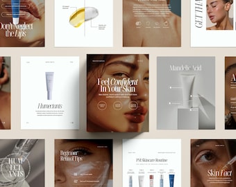 Esthetician Post Templates, Canva Template Esthetics, Skincare Instagram Templates, Skincare Coach Content, Beauty Canva Templates
