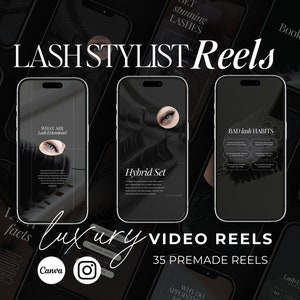 Lash Tech Instagram Reel Post, Lash Instagram Video Reel Templates, Lash Tech Instagram Template, Lash Stylist Post, Lash Tech Social Media