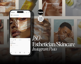 Plantillas para publicaciones de Instagram de esteticistas, Marketing de cuidado de la piel en Canva (181)