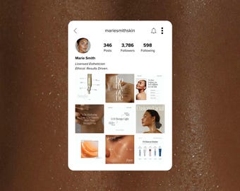 Esthetician Instagram Templates: Skincare Social Media Posts (Canva Editable Bundle)