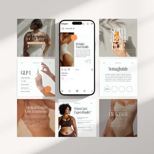 Semagluetide Weight Loss Instagram, Tirzepatide Social Media, Medical Weight Loss Social Media, Weight Loss Business Social Media, GLP1