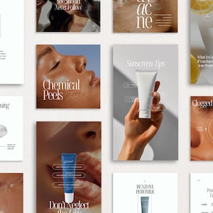 Esthetician Instagram Template, Skincare Instagram Template Dermatology Instagram Post Skincare Social Media Esthetician Canva Skincare Post