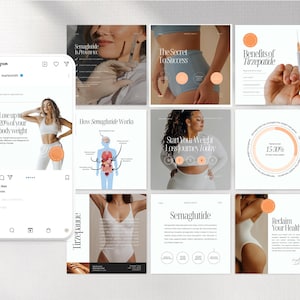 Semagluetide Weight Loss Instagram, Tirzepatide Social Media, Medical Weight Loss Social Media, Weight Loss Business Social Media, GLP1