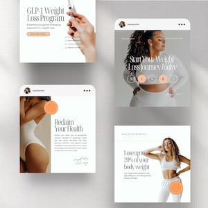 Semagluetide Weight Loss Instagram, Tirzepatide Social Media, Medical Weight Loss Social Media, Weight Loss Business Social Media, GLP1