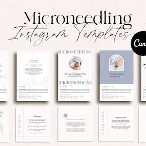 Microneedling Instagram Vorlage, Microneedling Instagram Post, Kosmetikerin Instagram Vorlage, Medspa Instagram Post Microneedling Vorlage