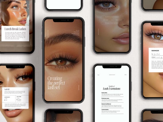 Lash Tech Instagram Templates: Lash Artist Social Media (Canva)