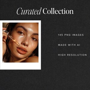 Peut inclure: Une femme applique un s&eacute;rum transparent sur son visage. L'image fait partie d'une collection de 145 images PNG, r&eacute;alis&eacute;e avec l'IA et en haute r&eacute;solution.