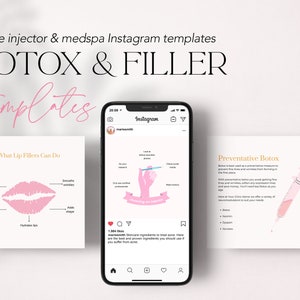 Botox Instagram Template, Botox Instagram Posts, Nurse Injector Instagram Templates, Medspa Template, Medical Spa Instagram, Lip Filler Post