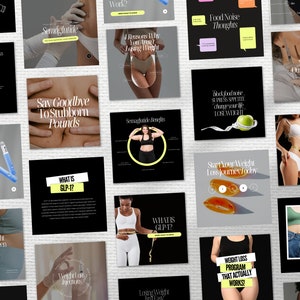 Semagluetide Weight Loss Instagram Template, Weight Loss Social Media, Semagluetide Flyer, Medspa Canva, Semagluetide Post Weightloss Clinic