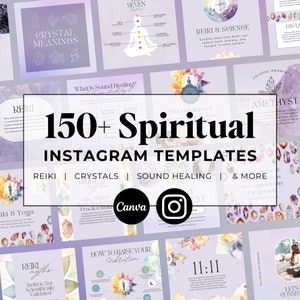 Spiritual Instagram Template, Spiritual Coach Canva Bundle Template, Mystical Instagram Templates, Spiritual Instagram Post Template, Mystic