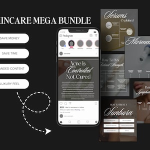 1200+ Skincare Instagram Templates: Esthetician/Medspa Canva Bundle image 9