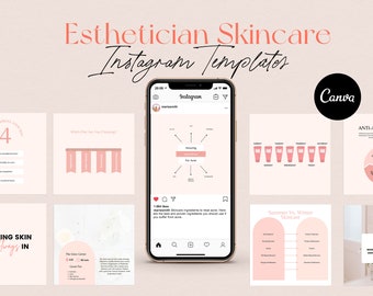 Skincare Instagram Posts, Esthetician Instagram Posts, Skincare quotes, Skincare social media template, Esthetician social media content