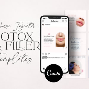 Botox And Filler Instagram, Nurse Injector Templates, Medspa Instagram Post, Botox Instagram Templates Filler Instagram, Injection Templates
