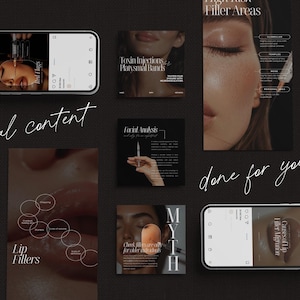 Aesthetic Nurse Social Media Kit, Aesthetic Injector Bundle, Medspa Instagram Stories, Medspa Social Media, Botox and Filler Instagram