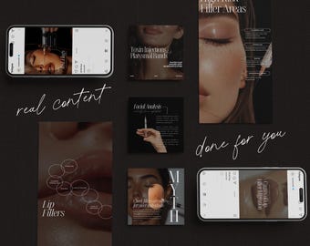 Aesthetic Nurse Social Media Kit, Aesthetic Injector Bundle, Medspa Instagram Stories, Medspa Social Media, Botox and Filler Instagram