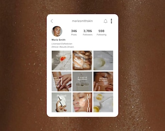Plantillas de Instagram para el cuidado de la piel, publicaciones de Canva para esteticistas