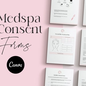 Medspa Forms, Botox Consent Form, Neurotoxin Consent, Dermal Filler Consent, Nurse Injector Forms, Botox Consultation Form Injectables Forms