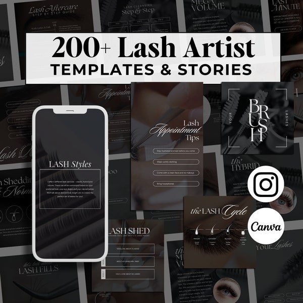 Modèle Instagram Lash Tech | Modèles Instagram Lash Artist, publication Instagram Lash Tech | Poste d’extension de cils | Médias sociaux Lash Tech