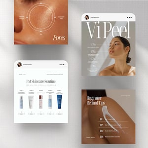 Hautpflege Instagram Templates Kosmetikerin Instagram Template Hautpflege Social Media Posts, Hautpflege Pos Medizinische Kosmetikerin, Solo Kosmetikerin