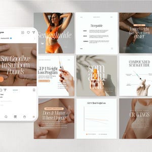 Semagluetide Weight Loss Instagram, Tirzepatide Social Media, Medical Weight Loss Social Media, Weight Loss Business Social Media, GLP1