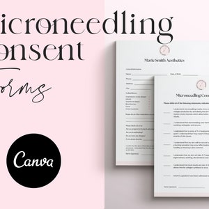 Microneedling Consent Forms, Medspa Form, Microneedling Form, Micro Needling Consent Form Template, Esthetician Form Micro Needle