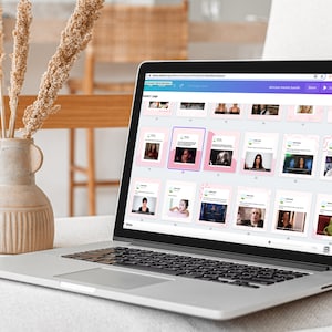 Peut inclure: Un ordinateur portable affichant une page Web avec une grille de clips vid&eacute;o. La page Web est intitul&eacute;e "Instagram Reels" et comporte un bouton de lecture, un bouton de partage et un bouton de t&eacute;l&eacute;chargement. Les clips vid&eacute;o sont de diff&eacute;rentes personnes et sur diff&eacute;rents sujets.