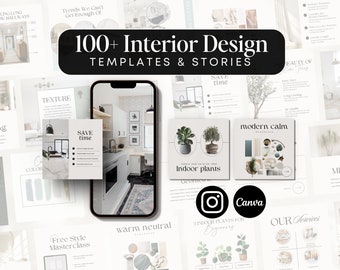 Interior Design Instagram Templates: 100+ Canva Posts