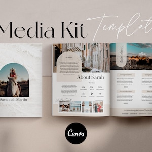 Kit de medios, kit de medios Canva, kit de medios de influencers, plantilla de kit de medios, hoja de tarifas de influencers, kit de medios tiktok, kit de medios de youtube,