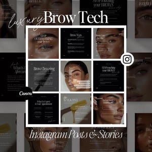 Brow Tech Instagram Templates: Brow Lamination & Tint Posts