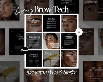 Brow Tech Instagram Templates: Brow Lamination & Tint Posts