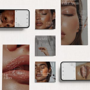 Nurse Injector Instagram Templates, Aesthetic Nurse Template, Medspa Instagram Stories, Medspa Social Media, Botox and Filler Instagram