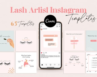 Lash Artist Instagram Templates: Editable Beauty Social Media Posts