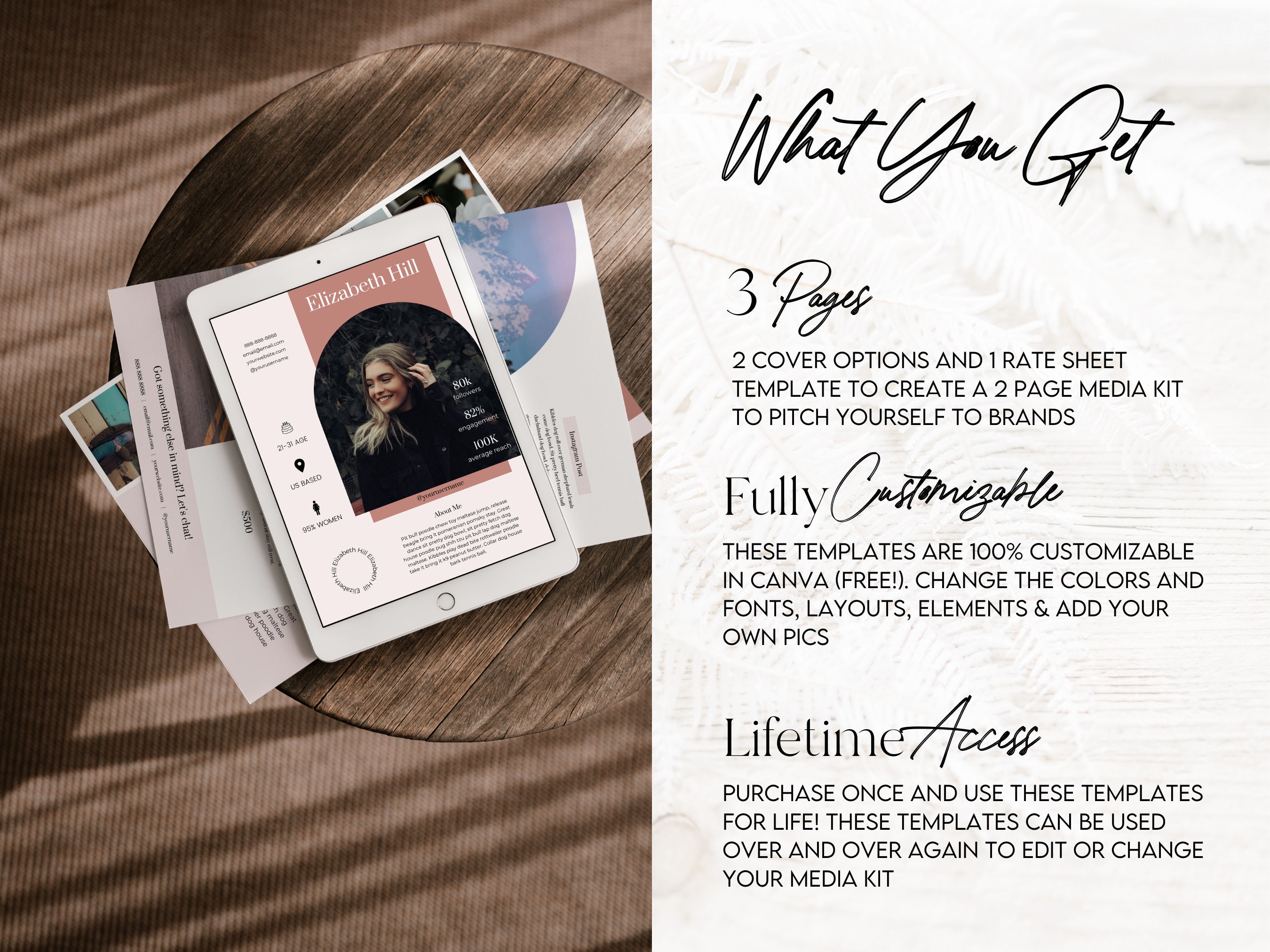 Media Kit and Rate Sheet Template Media Kit Media Kit - Etsy