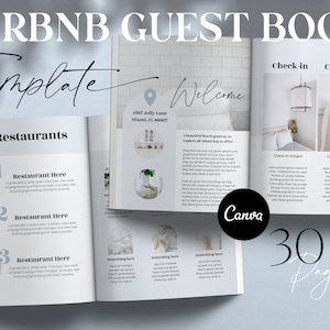 Airbnb Welcome Book Template Beach, Airbnb House Manual Template, Vacation Rental Welcome Book, VRBO Welcome Book Airbnb Guest Book Template